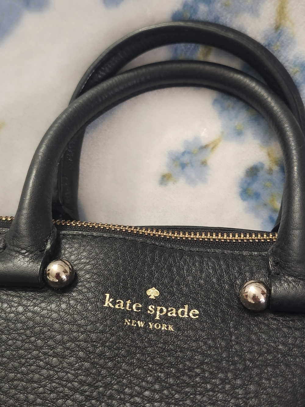 kate spade New York Black Pebbled Leather Satchel - Picture 3 of 16